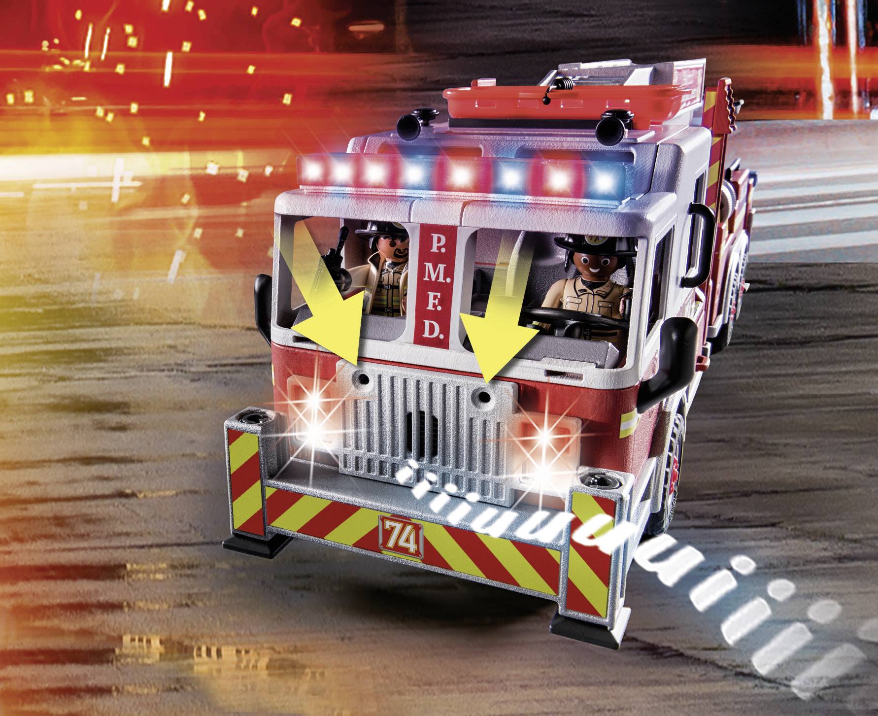 Playmobil® City Action Feuerwehr-Fahrzeug: US Tower Ladder 70935