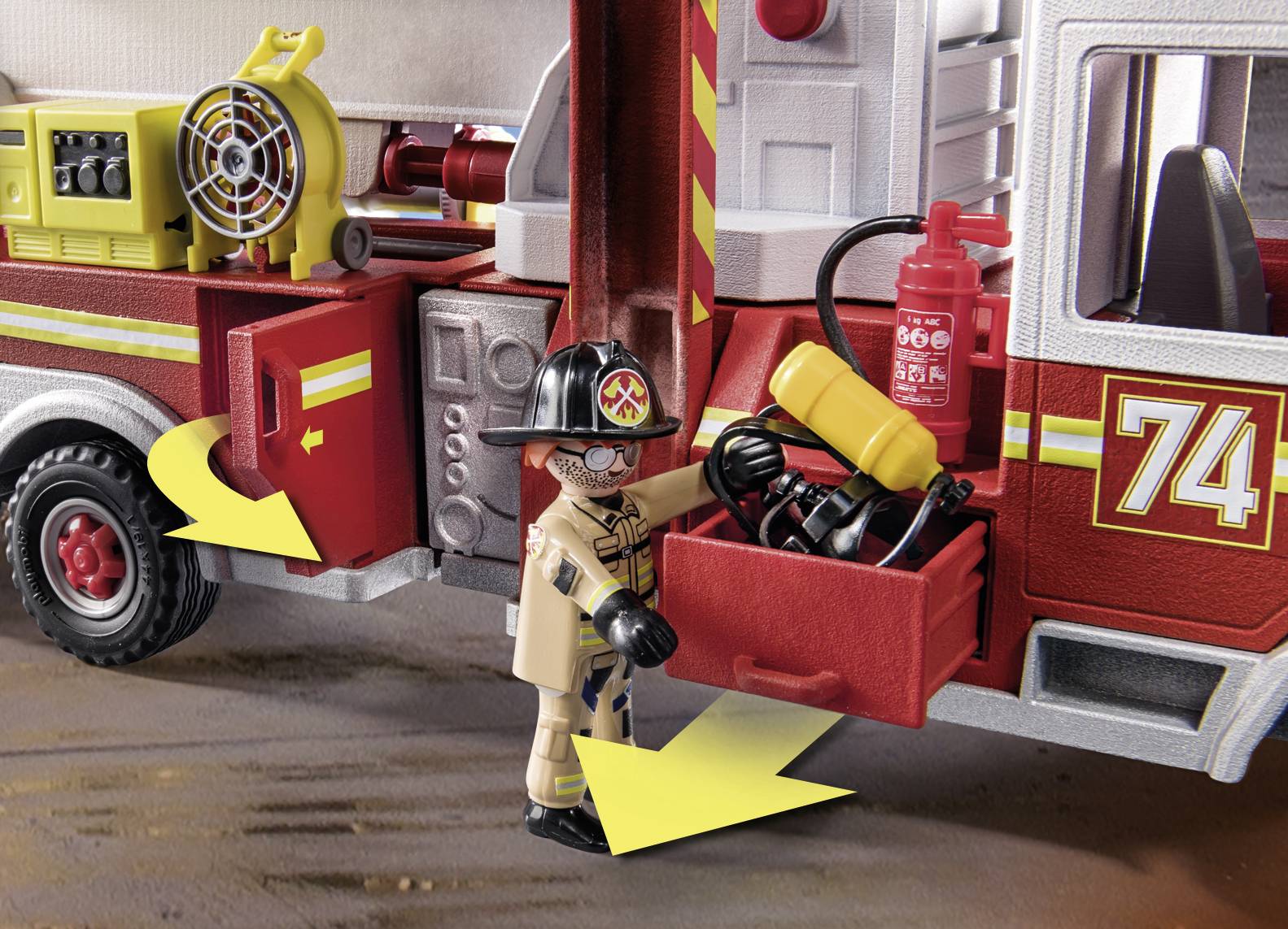 Playmobil® City Action Feuerwehr-Fahrzeug: US Tower Ladder 70935
