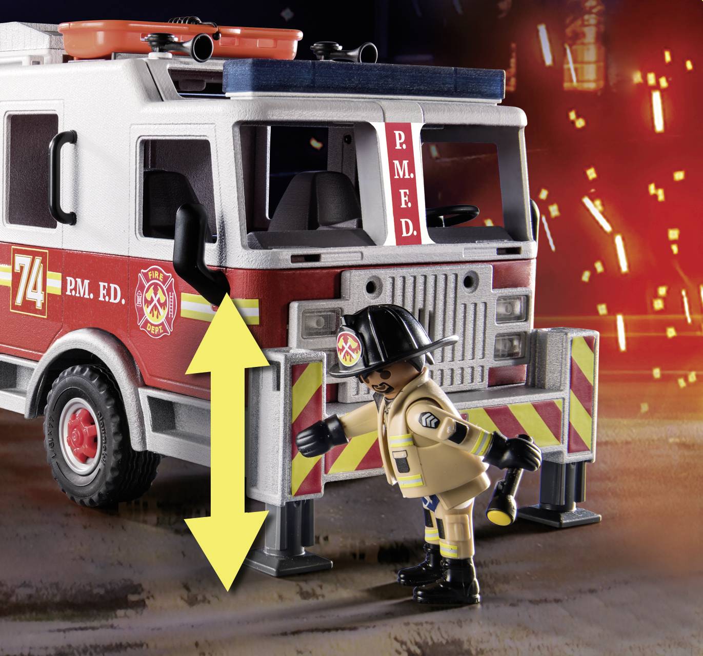 Playmobil® City Action Feuerwehr-Fahrzeug: US Tower Ladder 70935