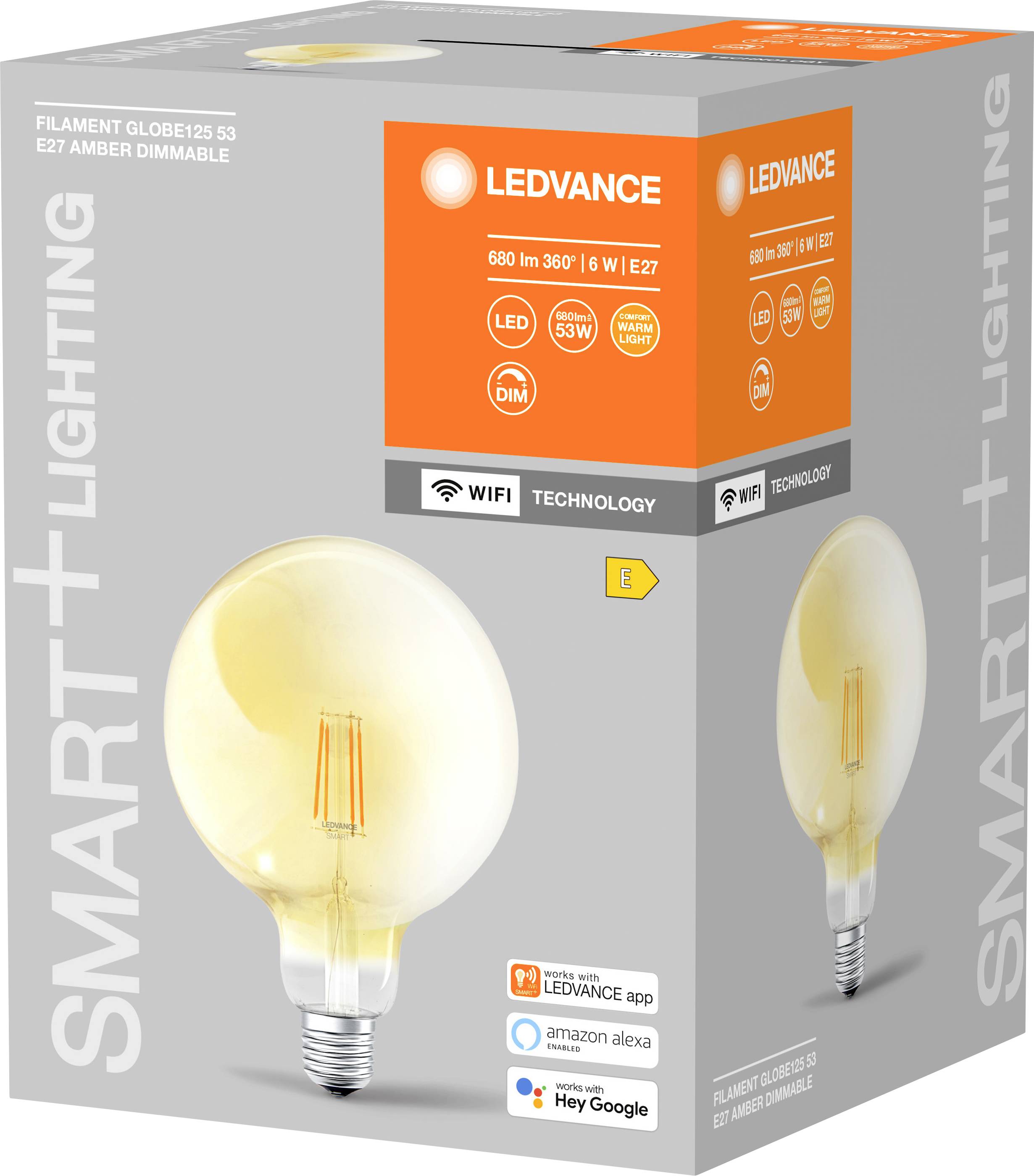 LEDVANCE LED-Leuchtmittel EEK: E (A - G) 4058075609693 E27 6W Warmweiß