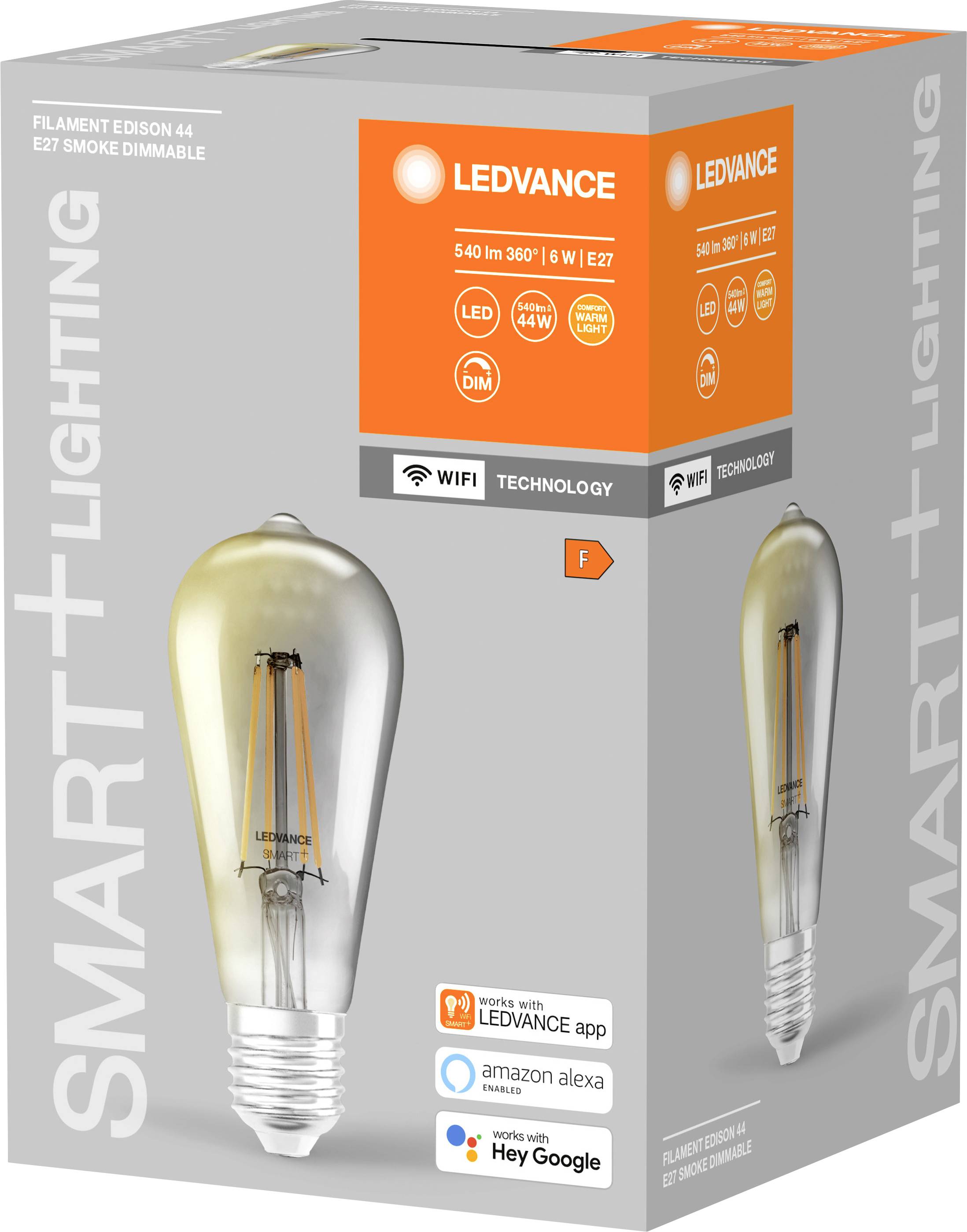 LEDVANCE LED-Leuchtmittel EEK: F (A - G) 4058075609839 E27 6W Warmweiß