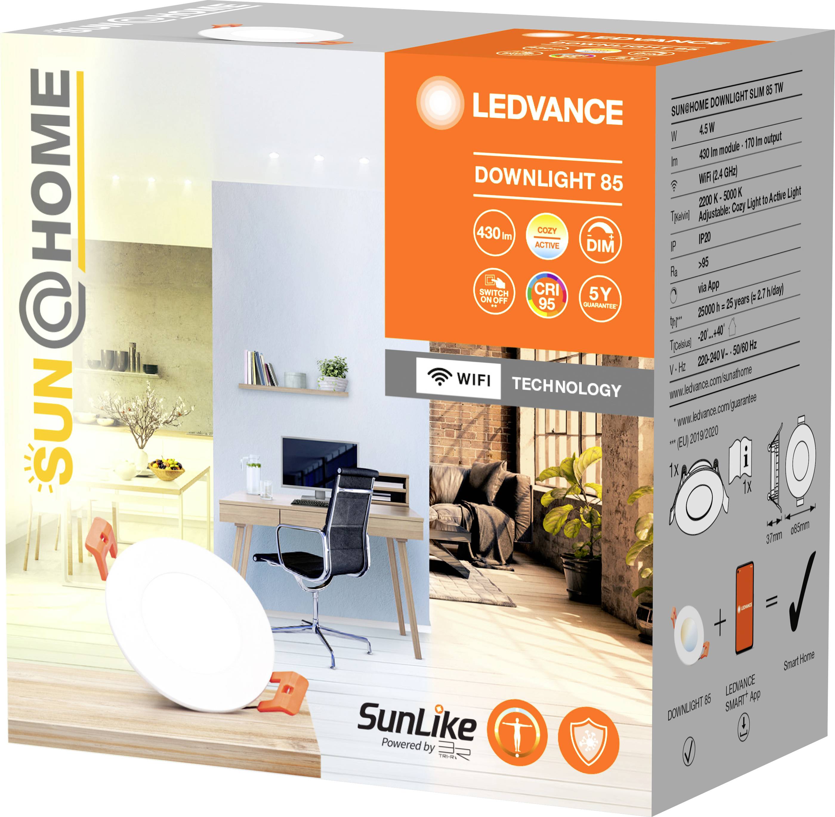 LEDVANCE 4058075627000 4058075627000 LED-Einbauleuchte 4.50W Weiß