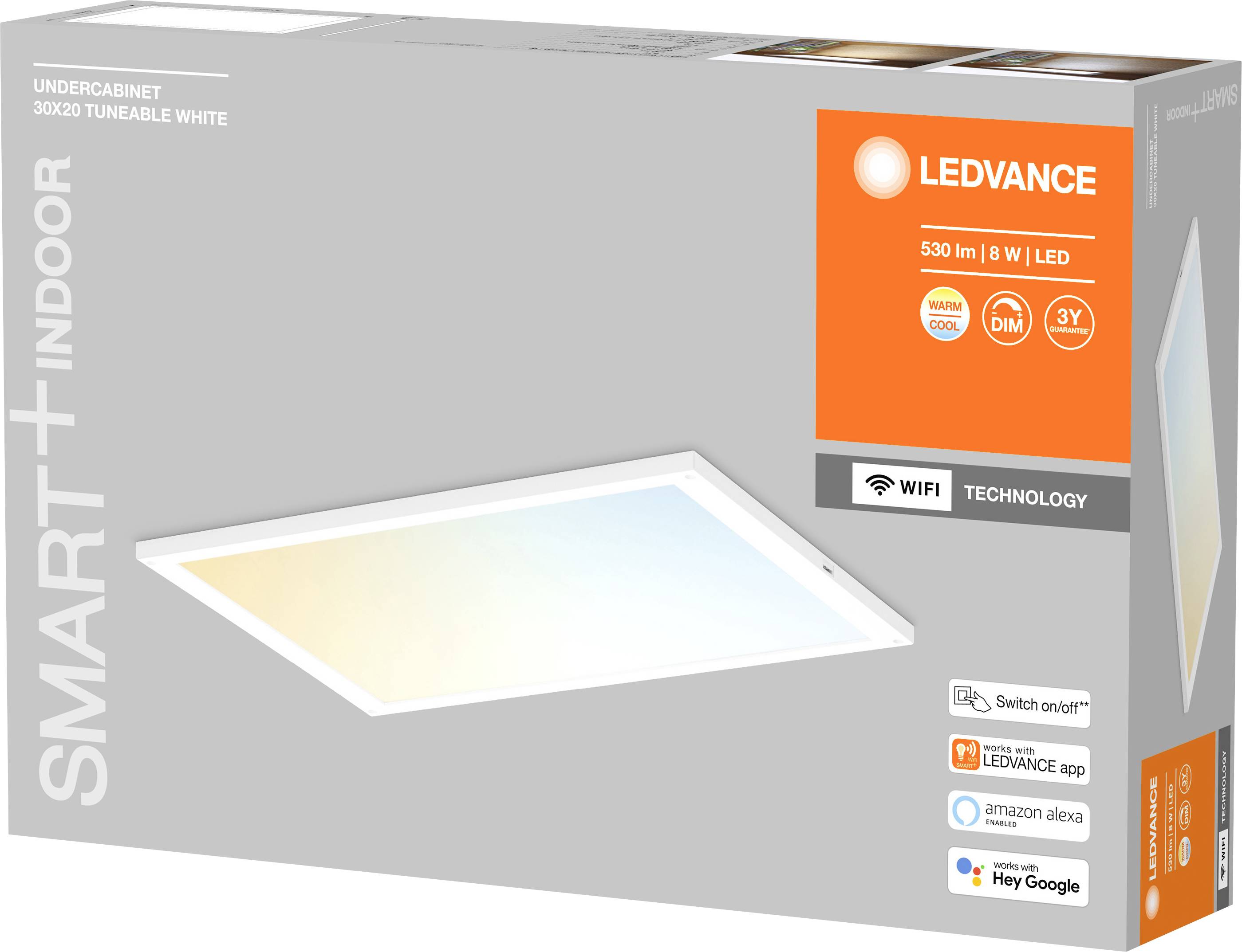 LEDVANCE 4058075576315 LED-Unterbauleuchte 8W Warmweiß bis Kaltweiß Weiß