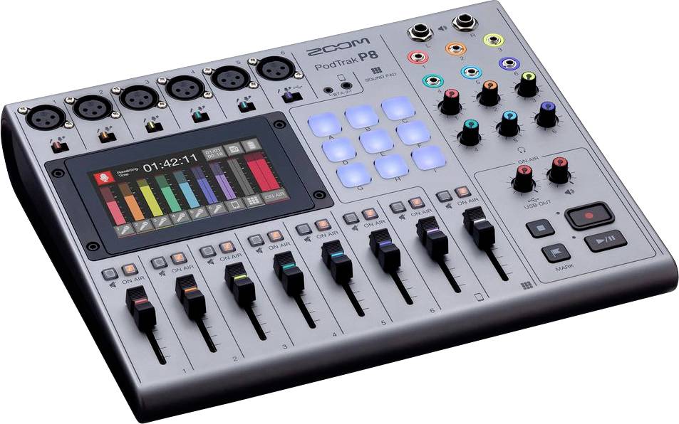 Zoom P8 PodTrak Broadcast-Station Silber