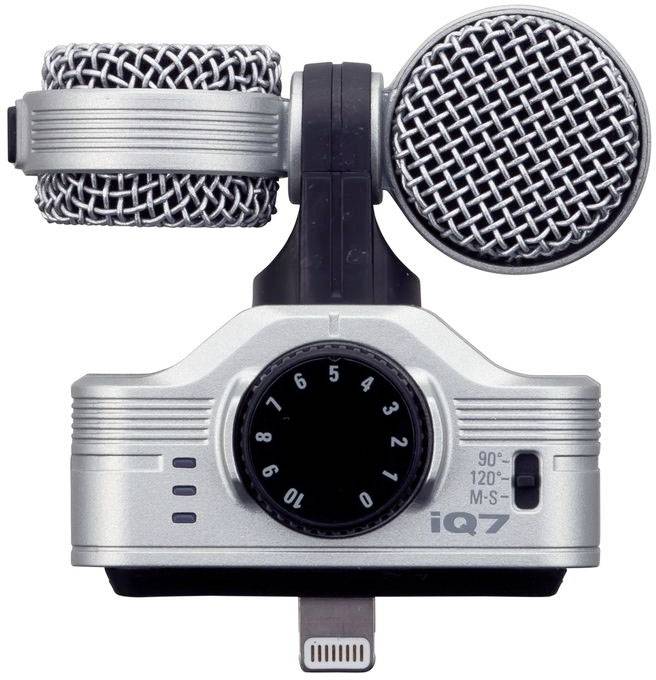 Zoom iQ7 Mobiler Audio-Recorder Silber