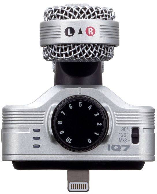 Zoom iQ7 Mobiler Audio-Recorder Silber
