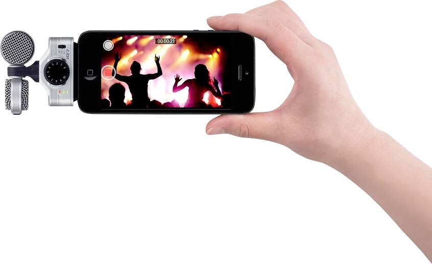 Zoom iQ7 Mobiler Audio-Recorder Silber