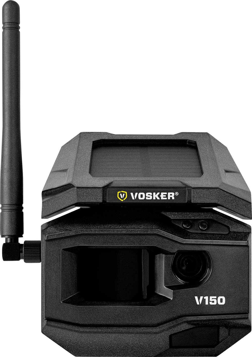 Vosker V150 LTE Wireless Outdoor Solar Wildkamera Zeitrafferfunktion, 4G Bildübertragung, GSM-Modul Schwarz-Grau