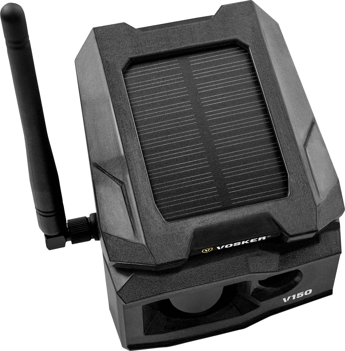 Vosker V150 LTE Wireless Outdoor Solar Wildkamera Zeitrafferfunktion, 4G Bildübertragung, GSM-Modul Schwarz-Grau