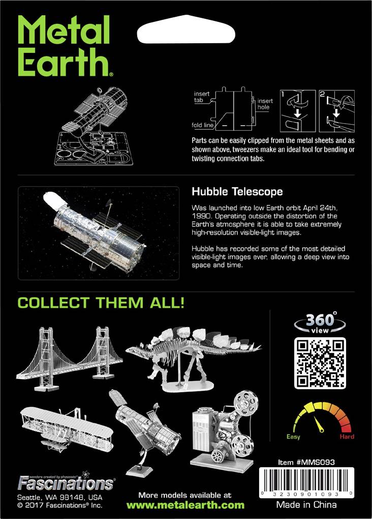 Metal Earth Hubble Telescope Metallbausatz