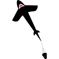 Ecoline Drachen Shark Kite 5' Spannweite (Details) 1500mm Ecoline Drachen Shark Kite 5' Spannweite (Details) 1500mm