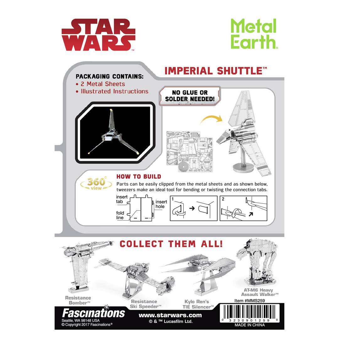Metal Earth Star Wars Imperial Shuttle Metallbausatz