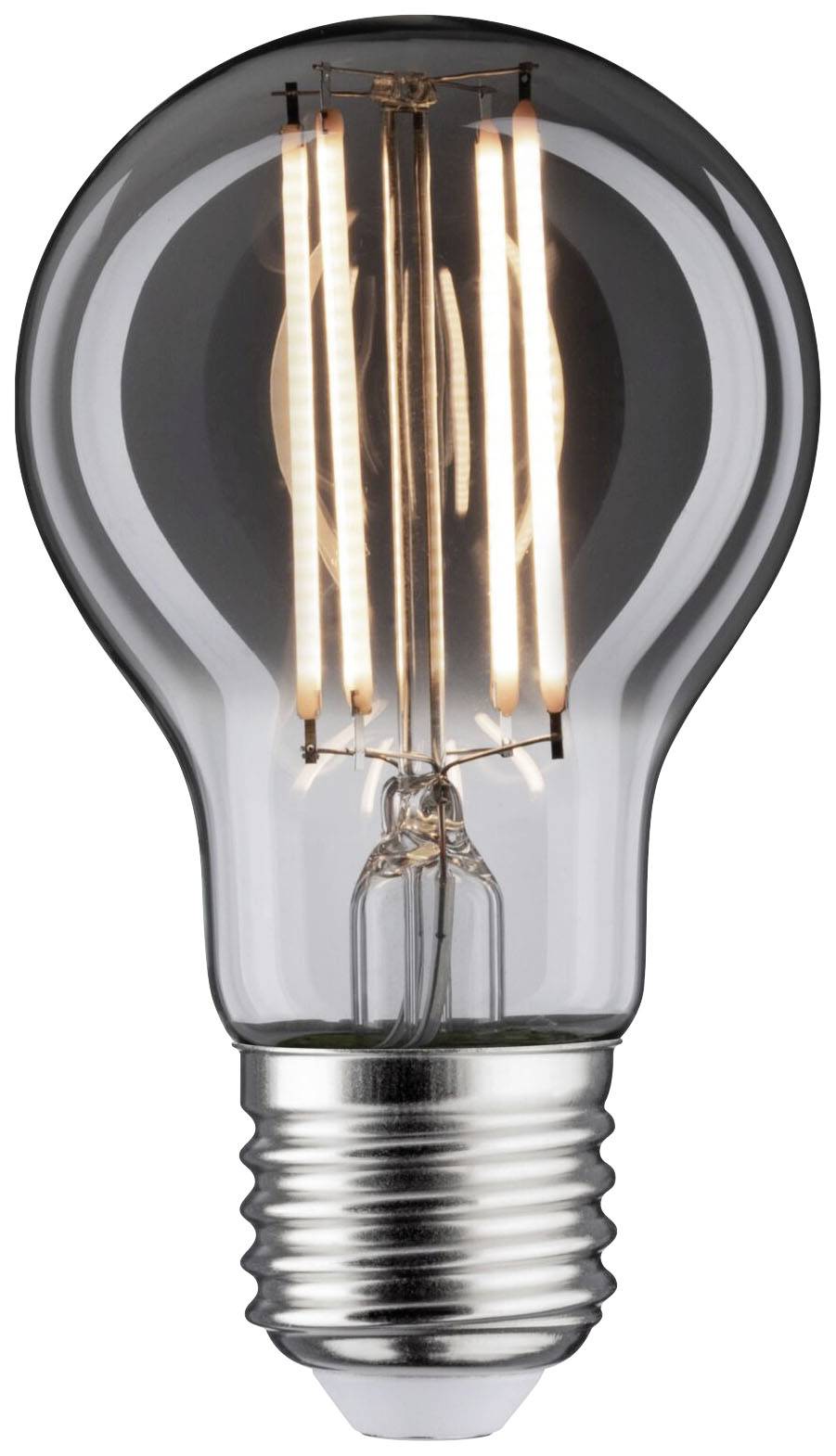 Glühbirne mit sichtbarem Filament, leuchtend.