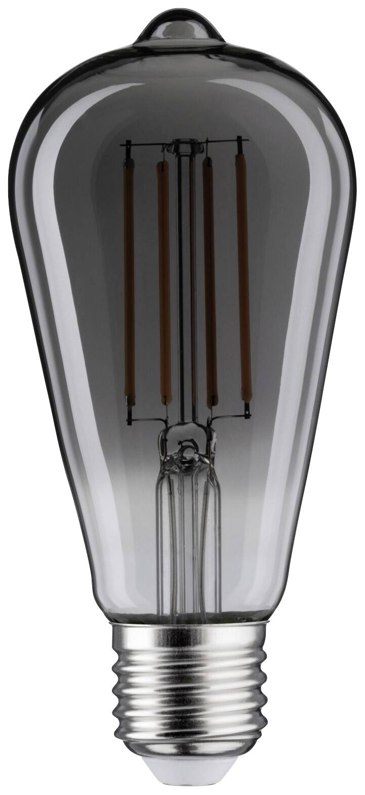 Eine Edison-Glühbirne mit sichtbarem Filament und E27-Sockel, oft verwendet für dekorative Beleuchtung mit nostalgischem Flair.