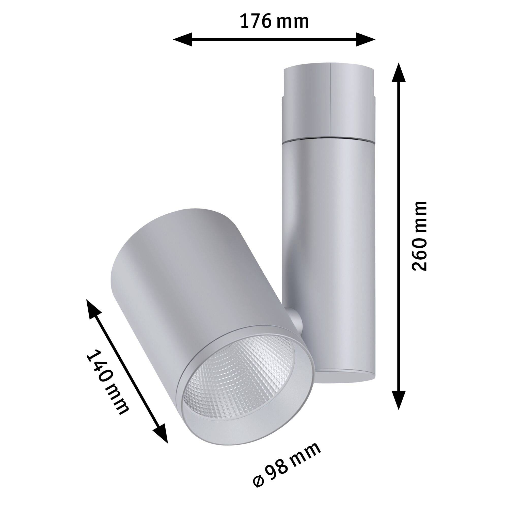 Paulmann URail Spot Zeuz Hochvolt-Schienensystem-Leuchte URail 33 W LED Chrom (matt)