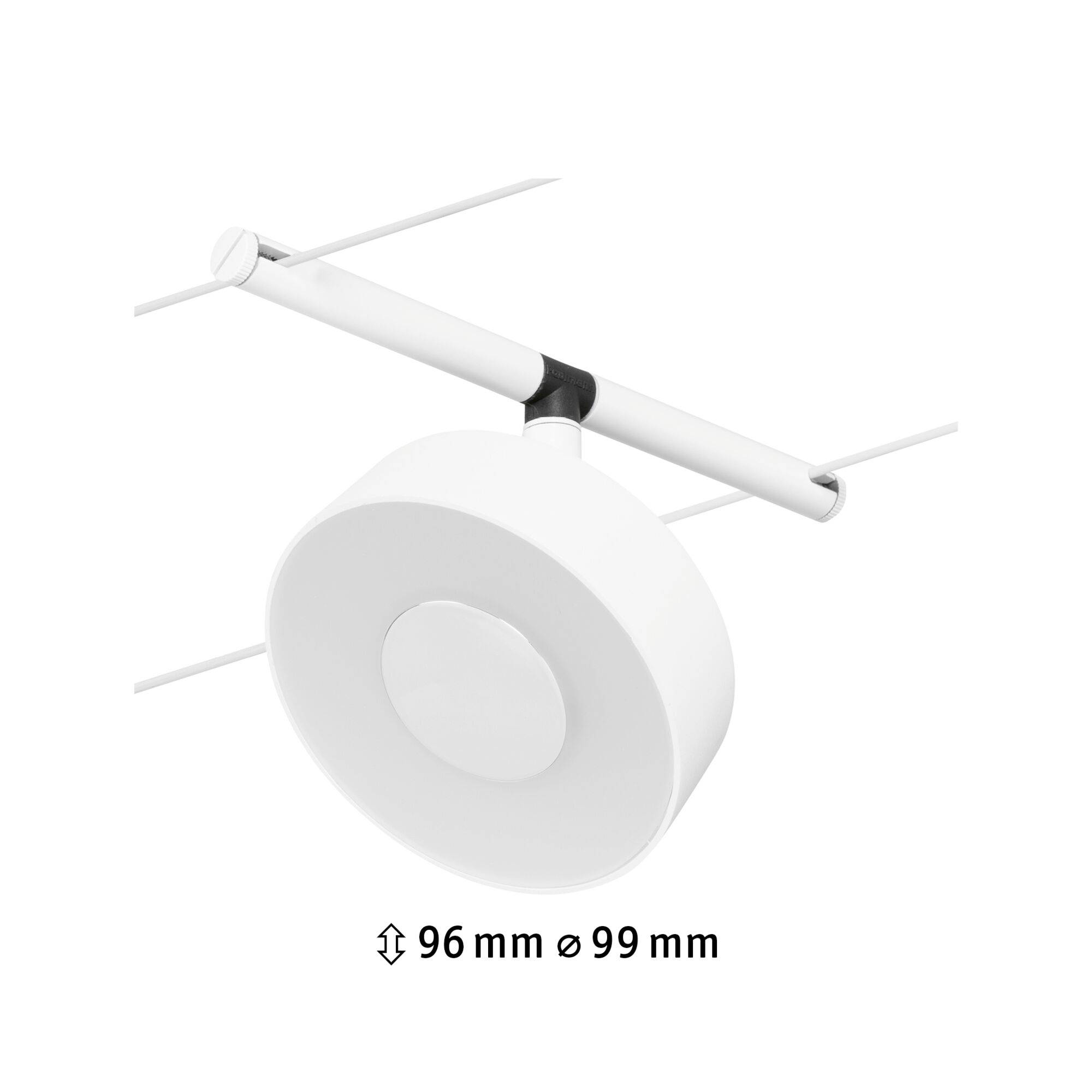 Paulmann WS DC Circle Niedervolt-Seilsystem-Leuchte Weiß (matt), Chrom