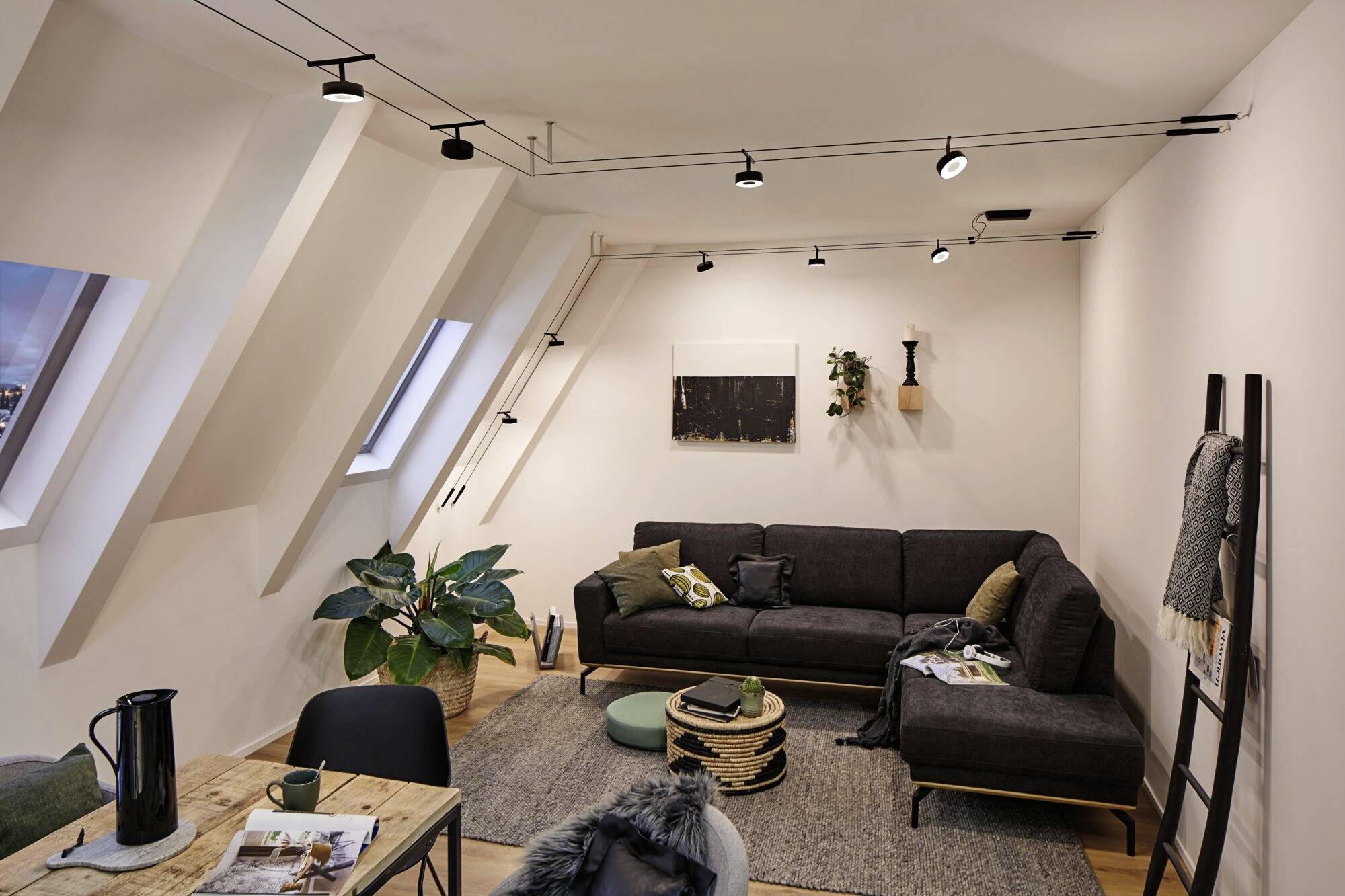 Paulmann WS DC Circle Niedervolt-Seilsystem-Leuchte Schwarz (matt), Chrom