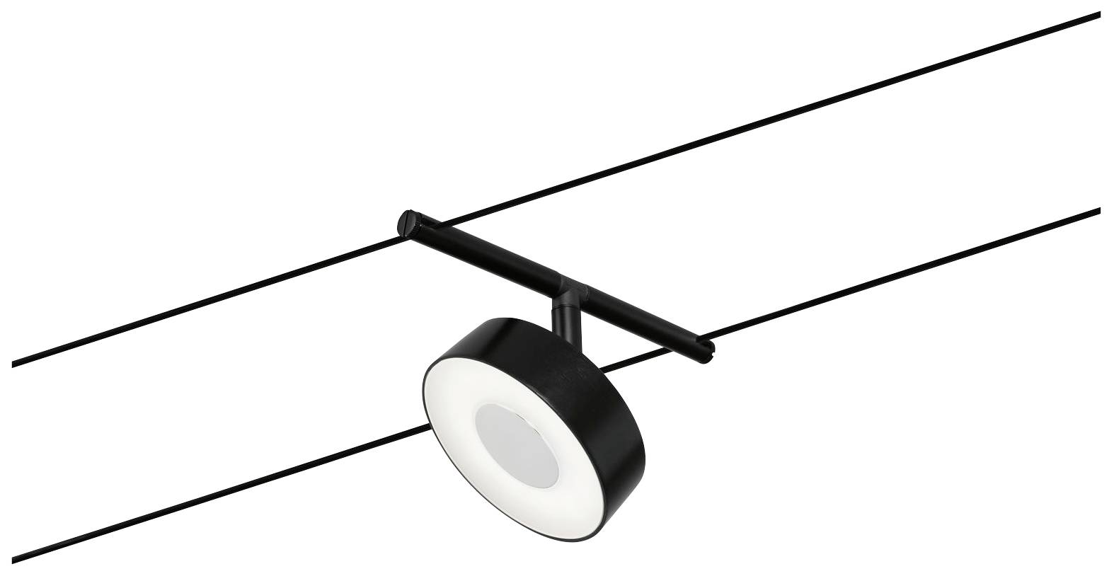 Paulmann WS DC Circle Niedervolt-Seilsystem-Leuchte Schwarz (matt), Chrom
