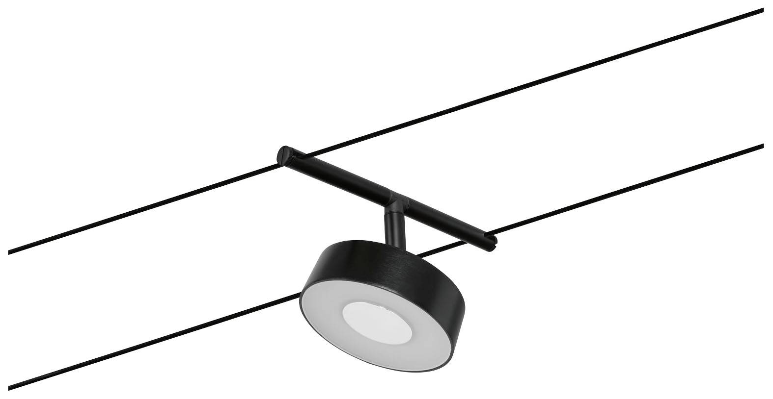 Paulmann WS DC Circle Niedervolt-Seilsystem-Leuchte Schwarz (matt), Chrom