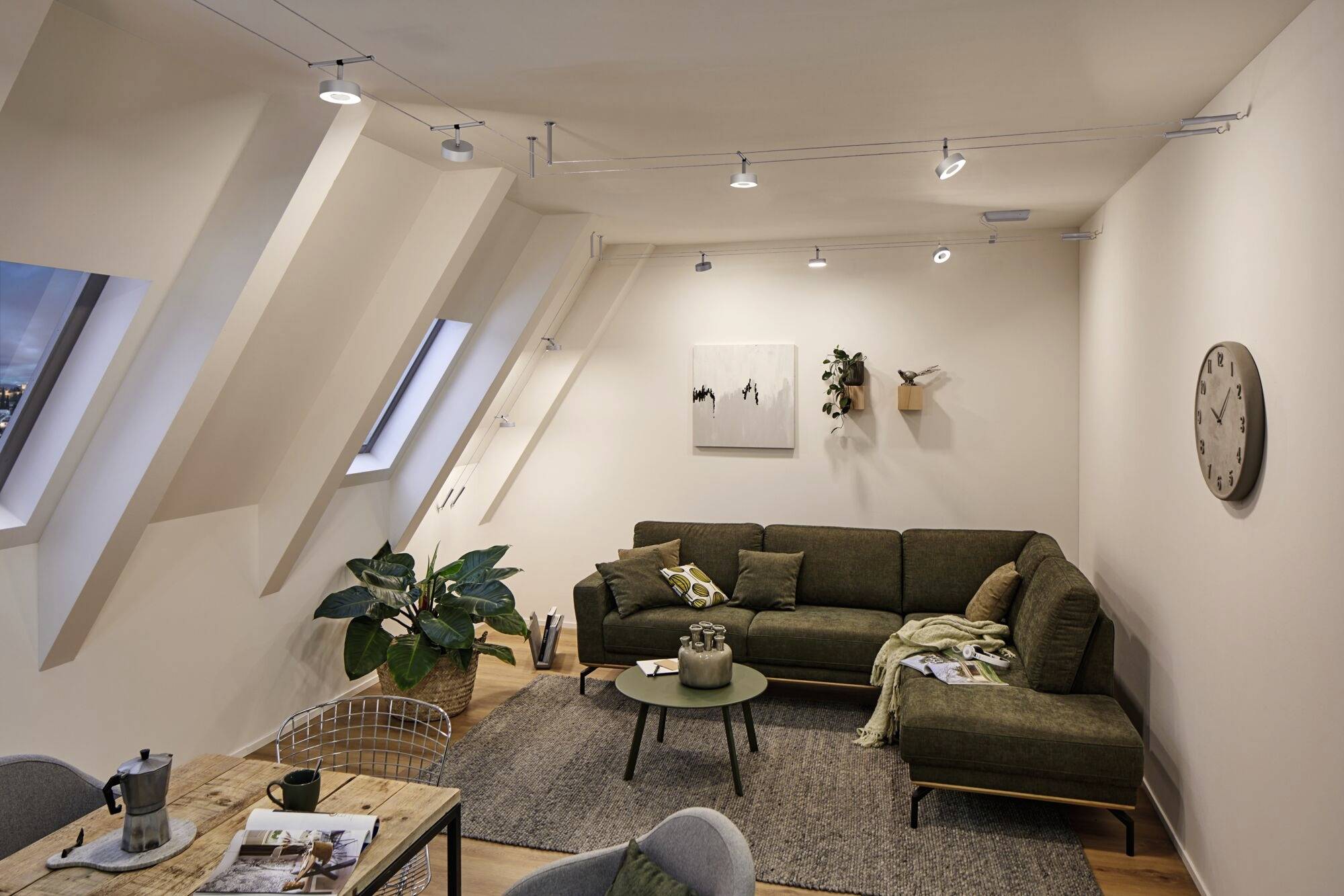 Paulmann WS DC Circle Seil-Komplettsystem Chrom (matt), Chrom