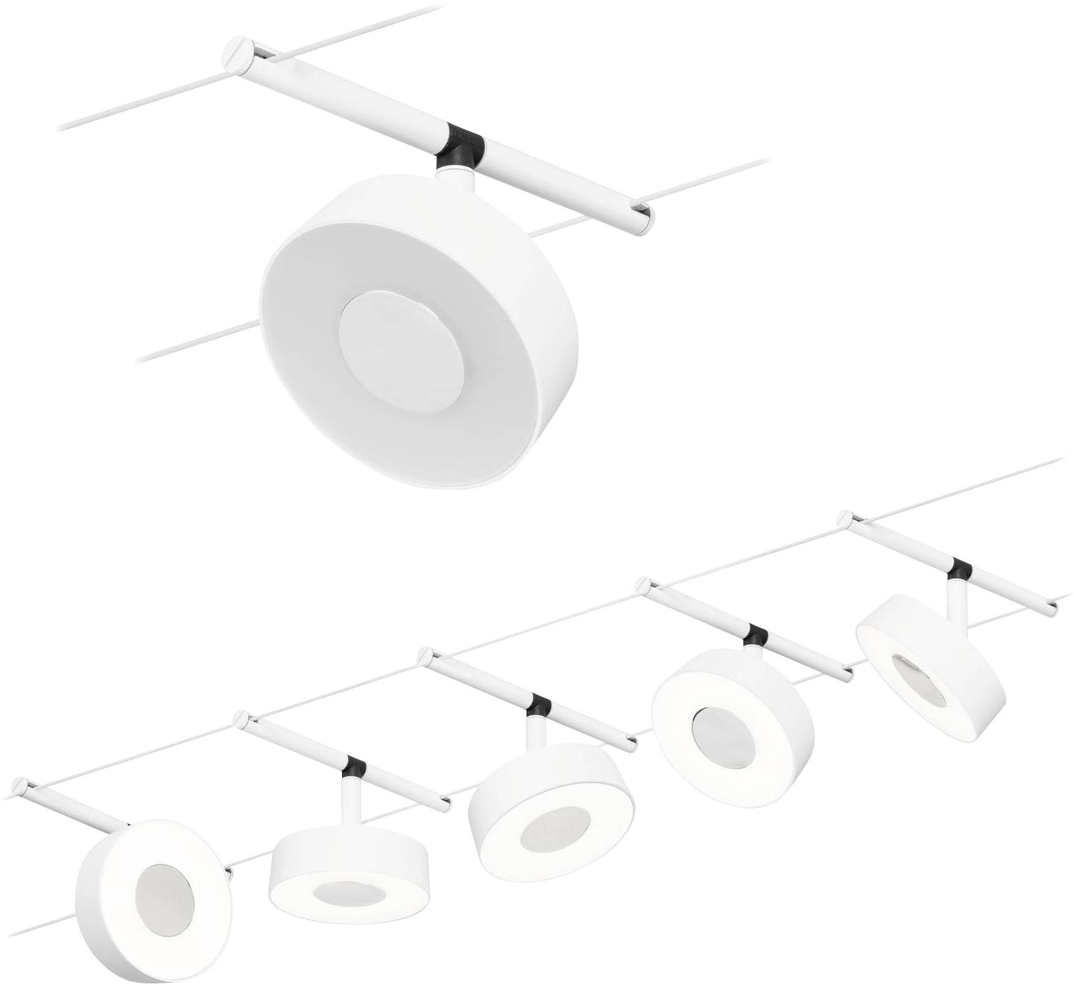 Paulmann WS DC Circle Seil-Komplettsystem Weiß (matt), Chrom