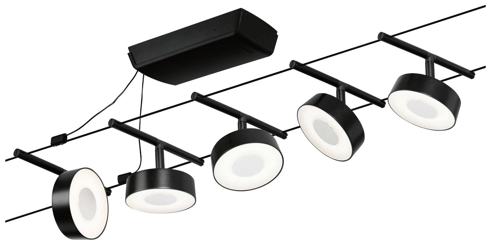 Paulmann WS DC Circle Seil-Komplettsystem Schwarz (matt), Chrom