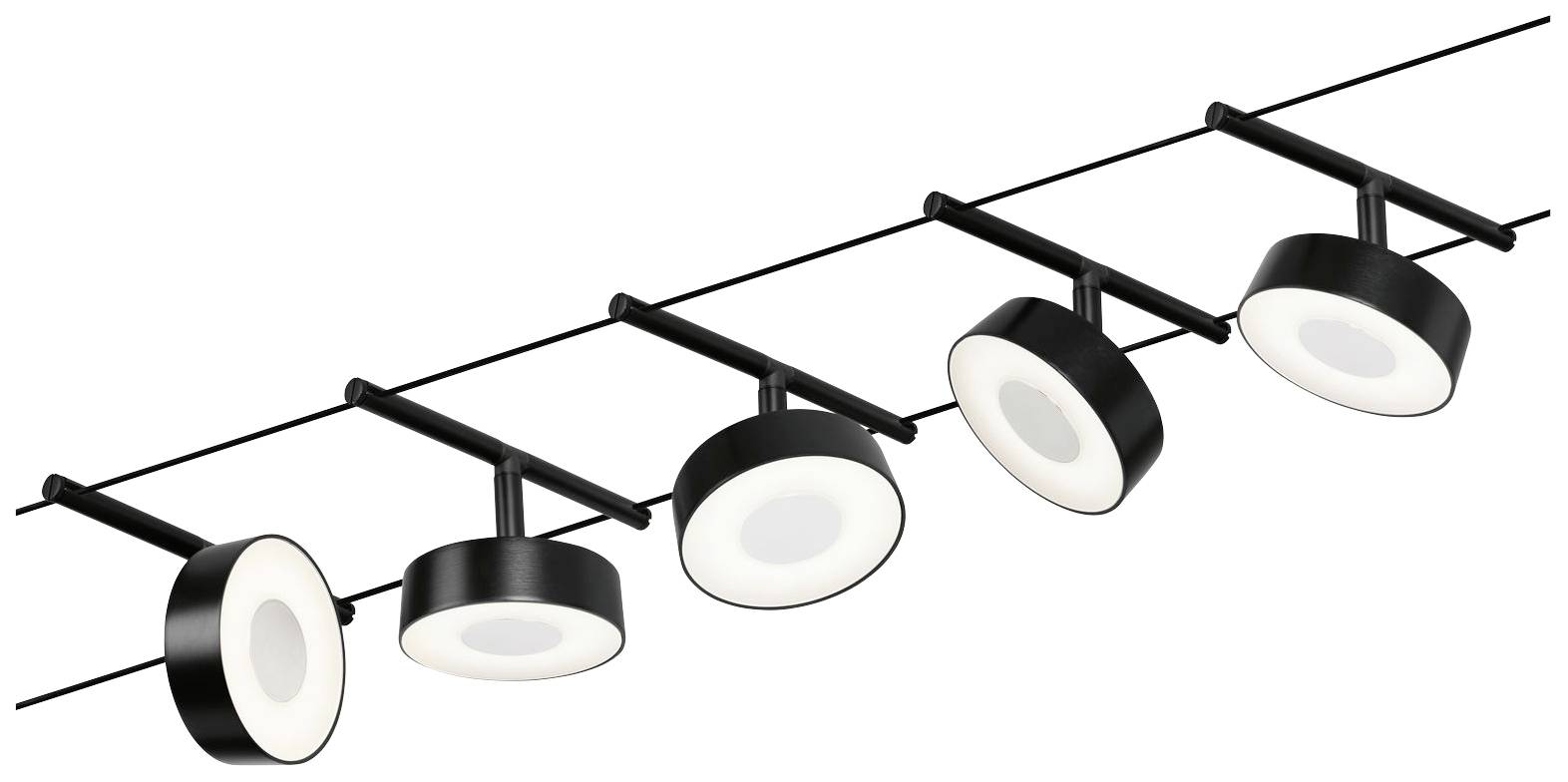 Paulmann WS DC Circle Seil-Komplettsystem Schwarz (matt), Chrom