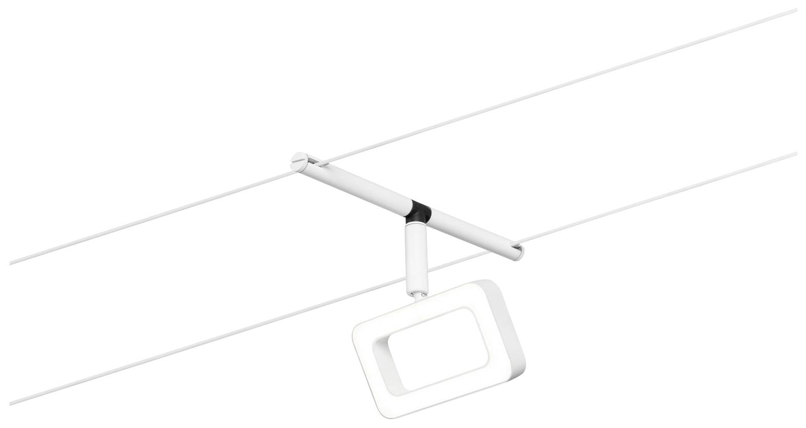Paulmann WS DC Frame Niedervolt-Seilsystem-Leuchte Weiß (matt), Chrom