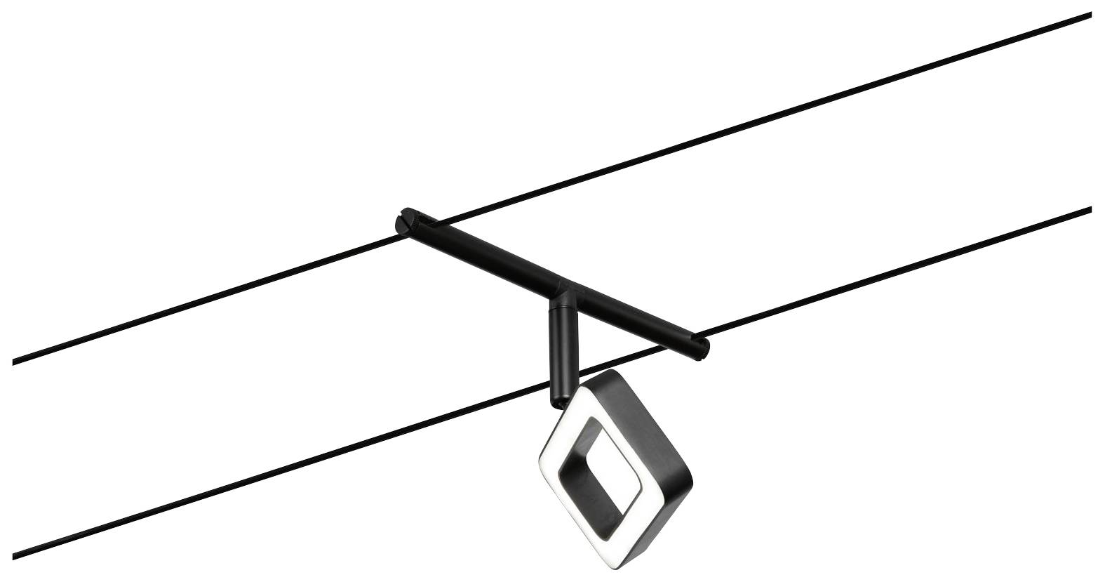 Paulmann WS DC Frame Niedervolt-Seilsystem-Leuchte Schwarz (matt), Chrom