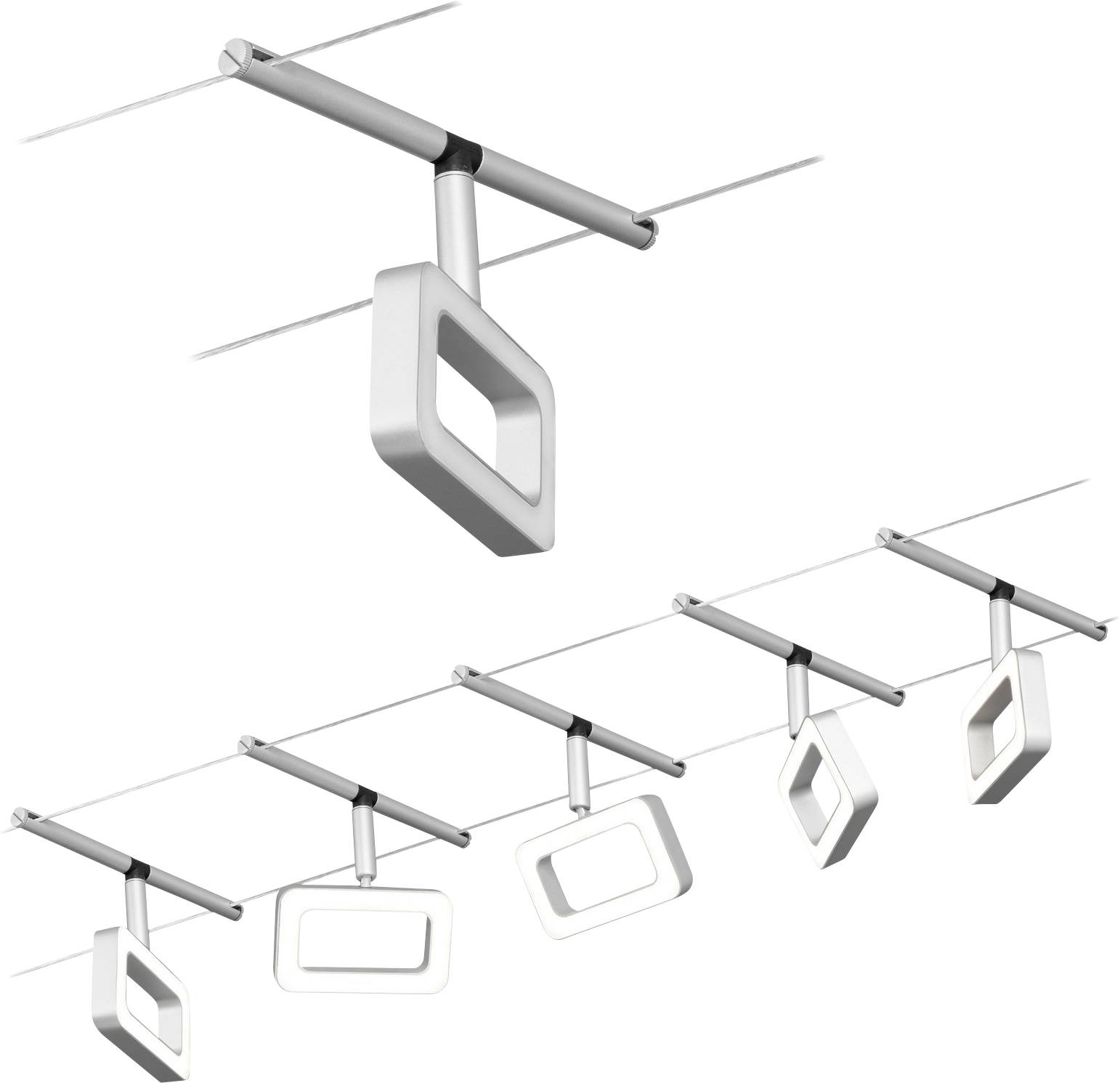 Paulmann WS DC Frame Seil-Komplettsystem Chrom (matt), Chrom
