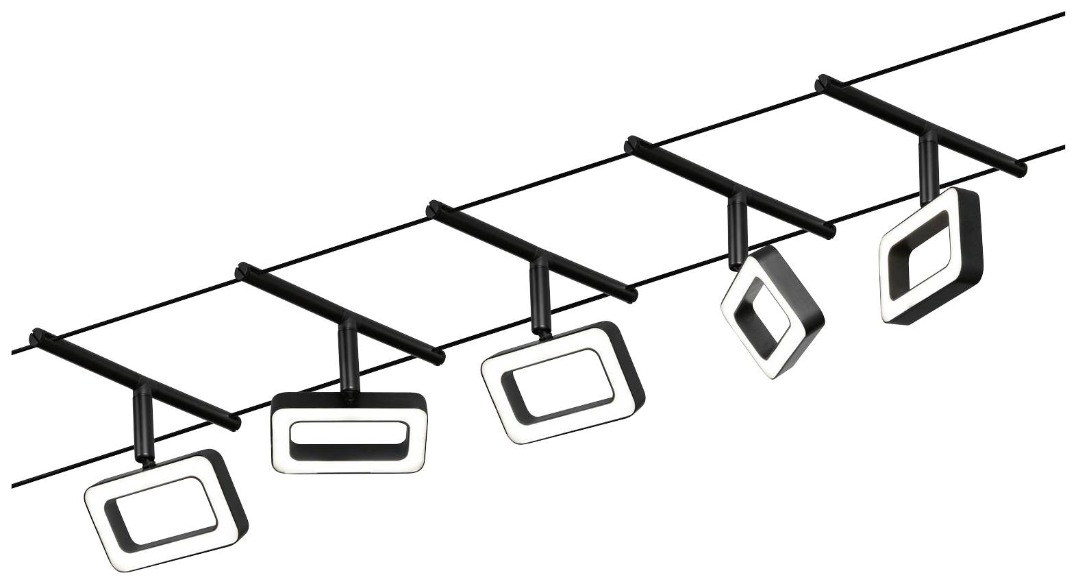 Paulmann WS DC Frame Seil-Komplettsystem Schwarz (matt), Chrom