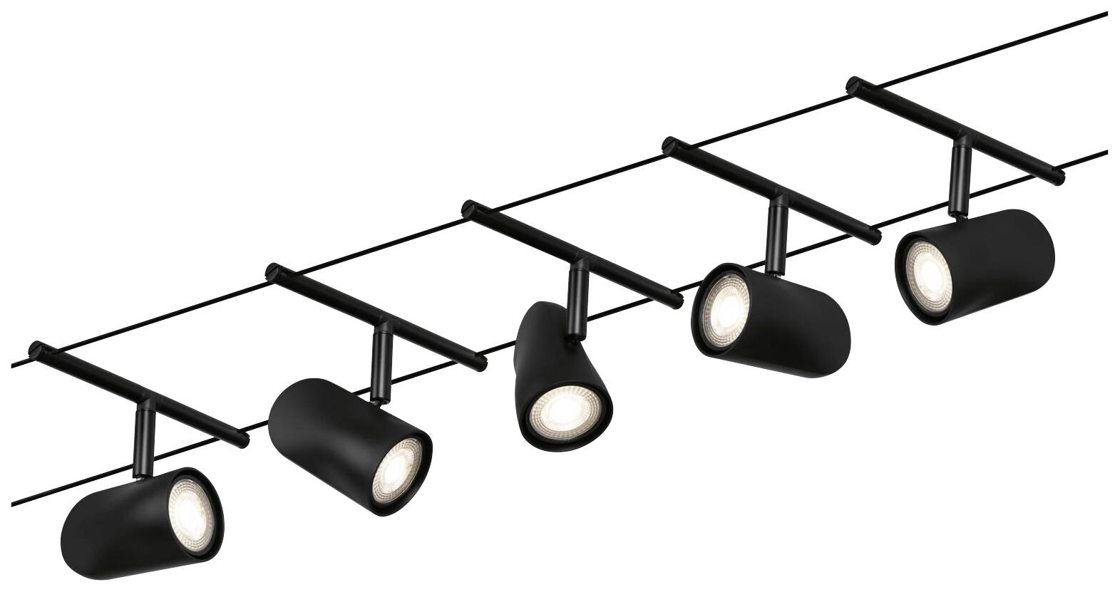 Paulmann WireDC Set Cup Seil-Basissystem GU5.3 Schwarz (matt), Chrom