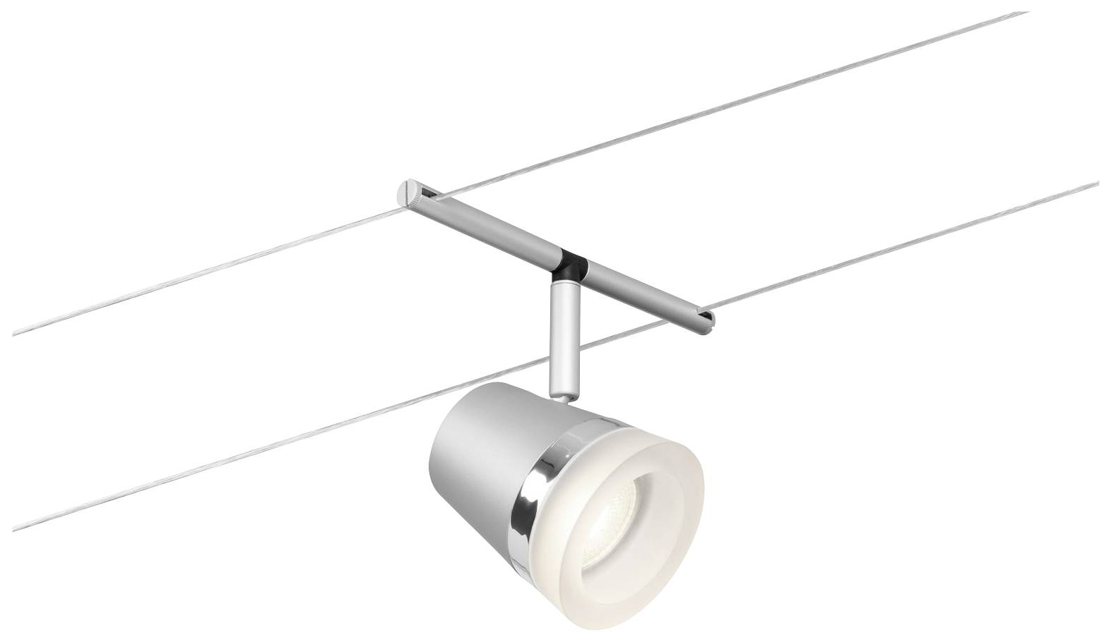 Paulmann WireDC Spot Cone Niedervolt-Seilsystem-Leuchte GU5.3 Chrom (matt), Chrom