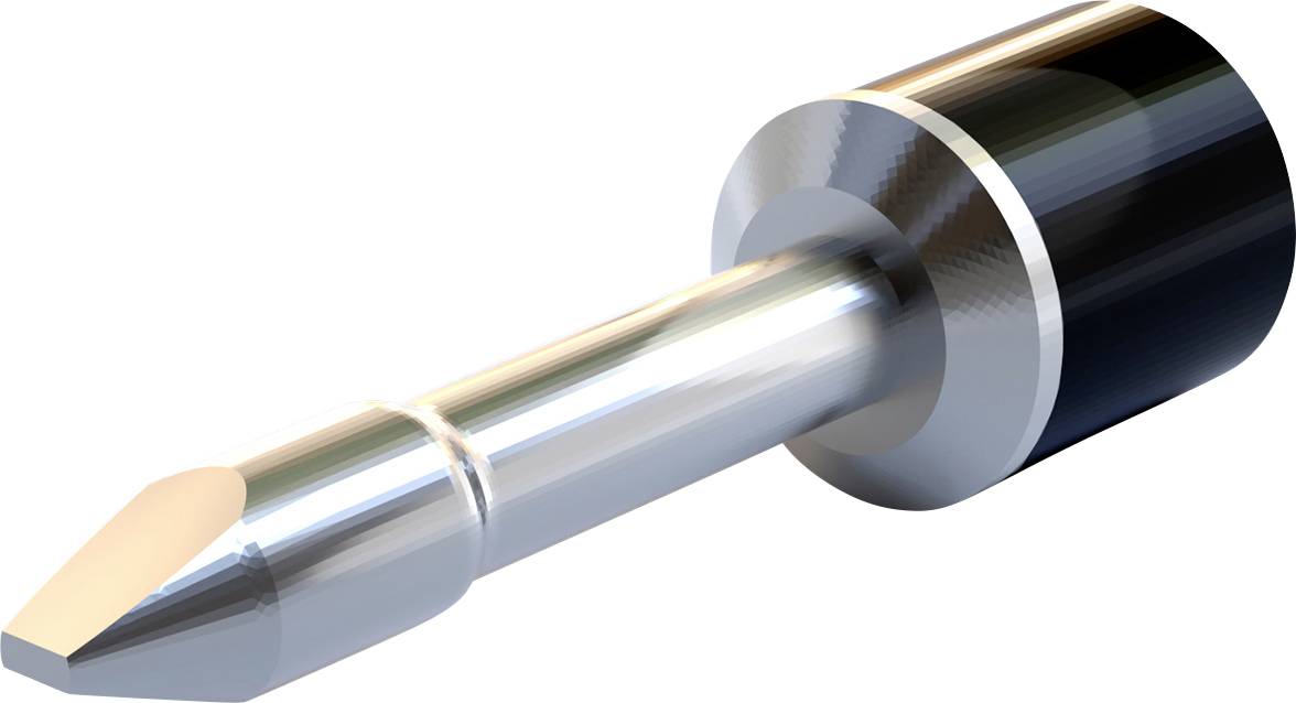 Nahaufnahme eines metallischen Bohrers mit spitzem Ende und zylindrischem Griff, geeignet für präzise Bohrarbeiten in Werkstoffen.