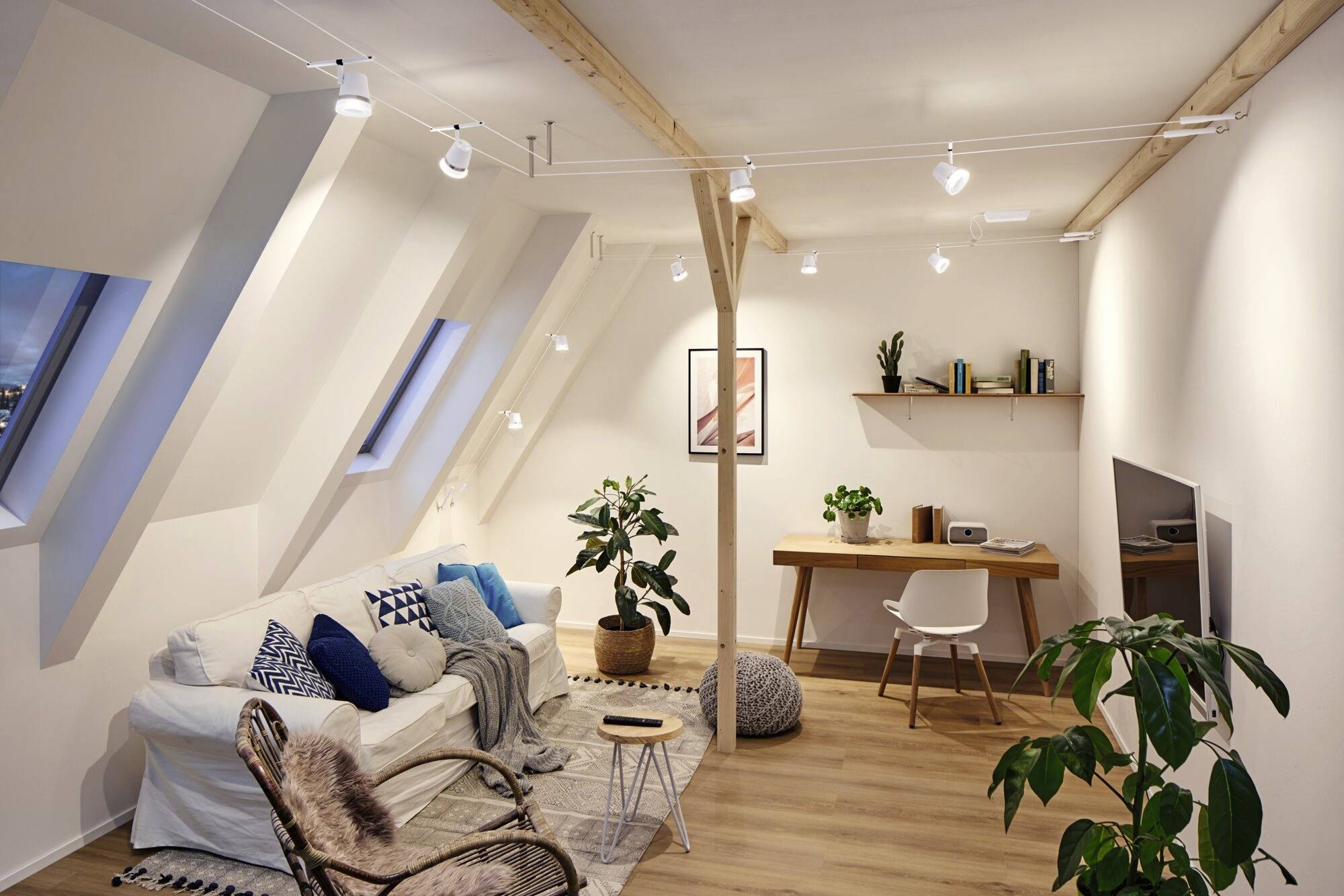 Paulmann WireDC Set Cone Seil-Basissystem GU5.3 Weiß (matt), Chrom