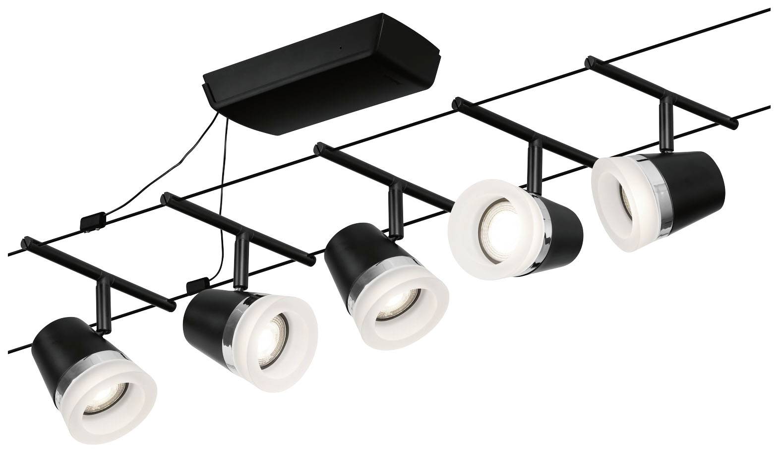 Paulmann WireDC Set Cone Seil-Basissystem GU5.3 Schwarz (matt), Chrom