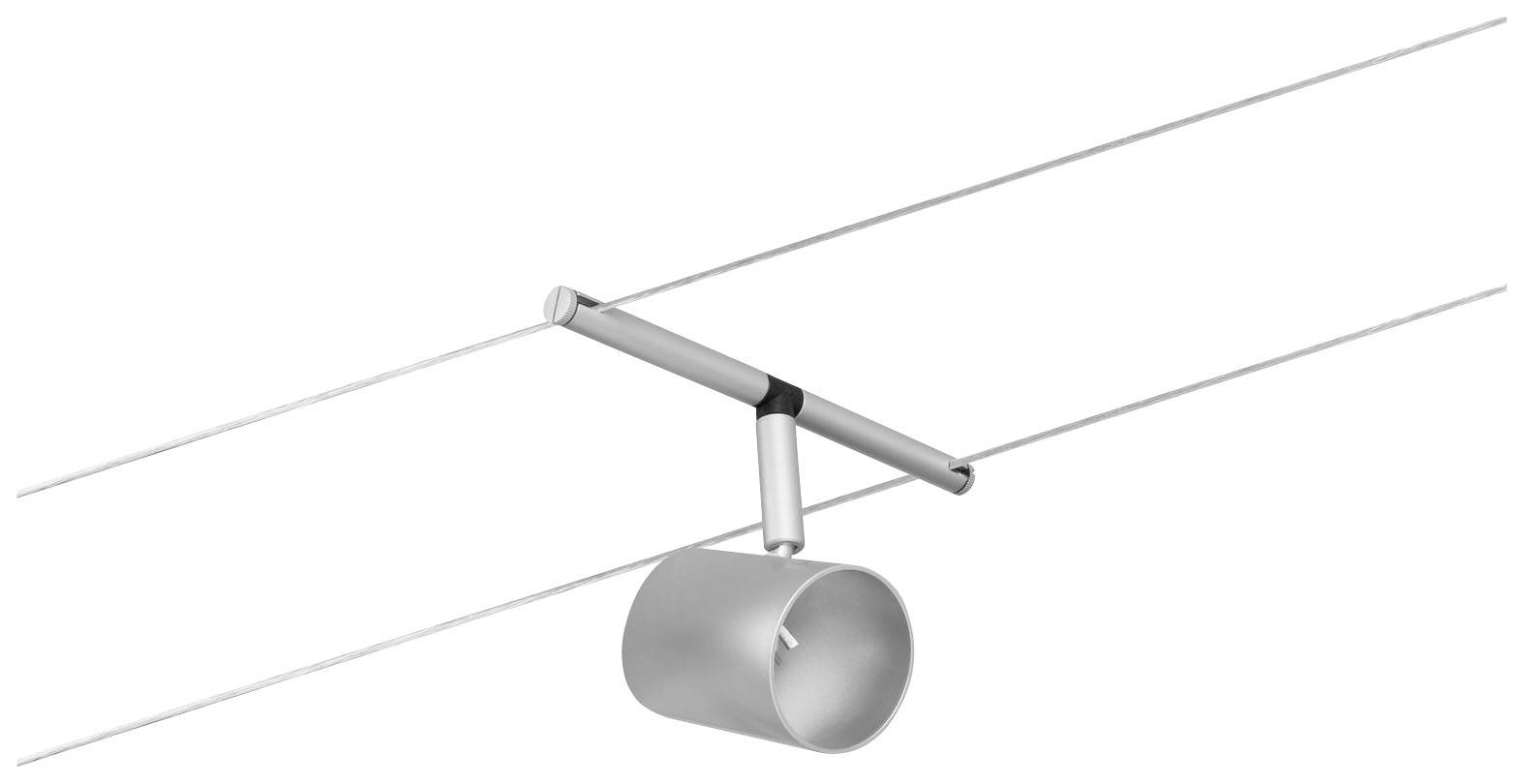 Paulmann WireDC Spot Cup Niedervolt-Seilsystem-Leuchte GU5.3 Chrom (matt), Chrom