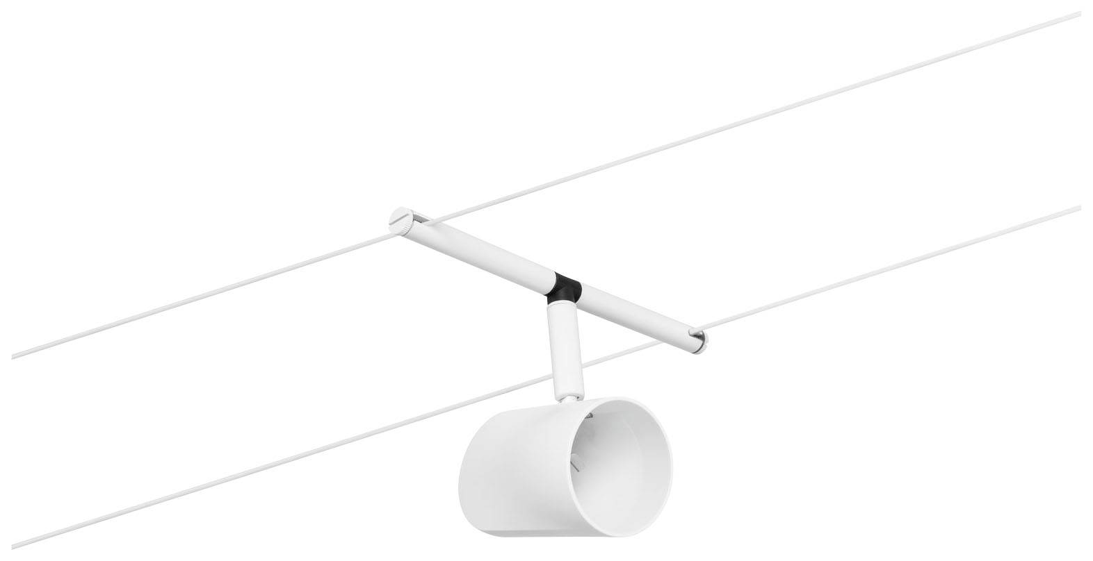Paulmann WireDC Spot Cup Niedervolt-Seilsystem-Leuchte GU5.3 Weiß (matt), Chrom