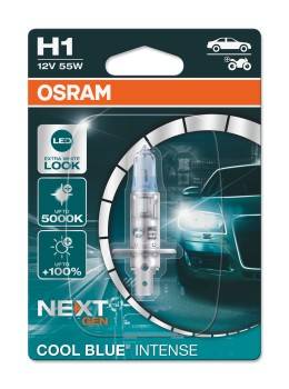 Osram Automotive 4062172395403 Halogen Leuchtmittel COOL BLUE® INTENSE H1 55W 12V