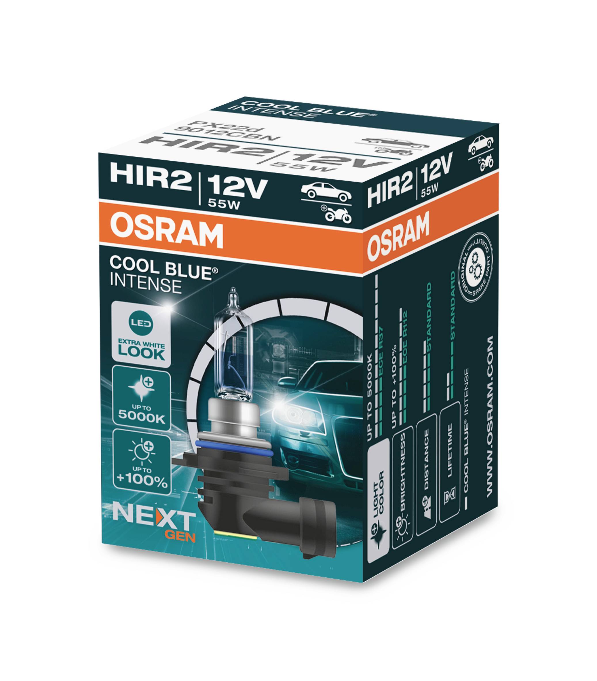 Osram Automotive 9012CBN Halogen Leuchtmittel COOL BLUE® INTENSE HIR2 55W 12V