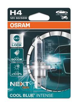 Osram Automotive 4062172395625 Halogen Leuchtmittel COOL BLUE® INTENSE H4 60/55W 12V