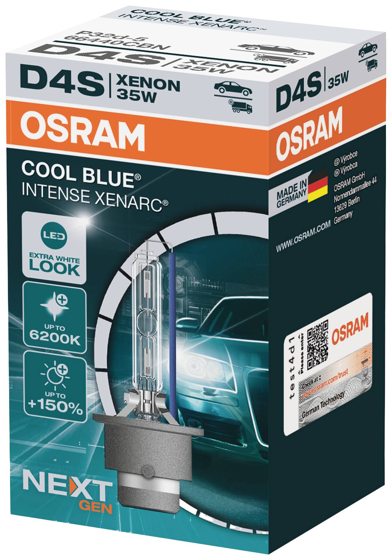 OSRAM 66440CBN Xenon Leuchtmittel Xenarc Cool Blue D4S 35 W 42 V