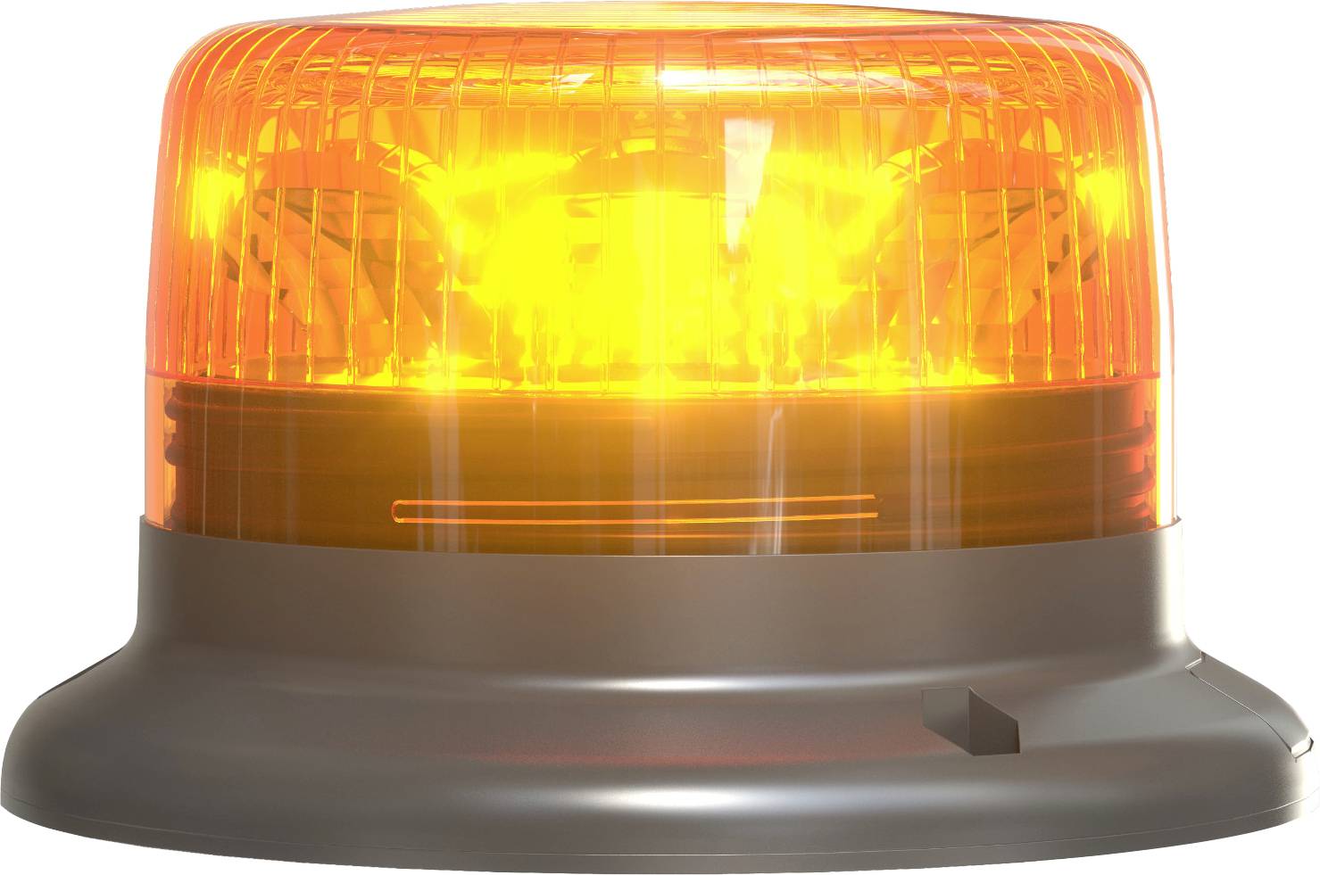 Ein orangefarbenes Warnlicht, das aufleuchtet. Es signalisiert Vorsicht oder Gefahr in der Umgebung.