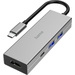 Hama 4 Port USB-C® (USB 3.2 Gen 2) Multiport Hub Grau