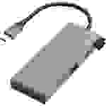 Hama 6 Port USB-C® (USB 3.2 Gen 2) Multiport Hub Grau