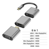 Hama 00200306 USB-C® / Mini-DisplayPort / HDMI / VGA Adapter [1x USB-C® Stecker - 1x Mini-DisplayPo Hama 00200306 USB-C® / Mini-DisplayPort / HDMI / VGA Adapter [1x USB-C® Stecker - 1x Mini-DisplayPo