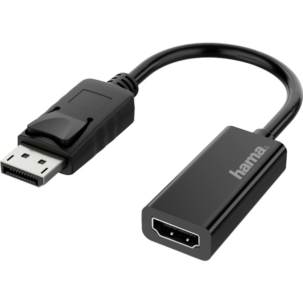 Hama 00200335 DisplayPort / HDMI Adapter [1x UK-Stecker - 1x DisplayPort Stecker] Schwarz