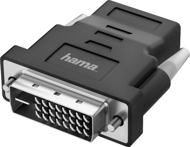 Schwarzer DVI-Adapter mit Metallanschlüssen, geeignet für digitale Videoverbindungen zwischen Computern und Bildschirmen.