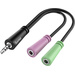 Hama 00200352 Klinke Audio Anschlusskabel [1x Klinkenstecker 3.5 mm - 2x Klinkenbuchse 3.5 mm] 0.15