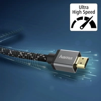 Hama HDMI Anschlusskabel HDMI-A Stecker, HDMI-A Stecker 2.00 m Grau, Schwarz 00200504 8K UHD HDMI-K Hama HDMI Anschlusskabel HDMI-A Stecker, HDMI-A Stecker 2.00 m Grau, Schwarz 00200504 8K UHD HDMI-K